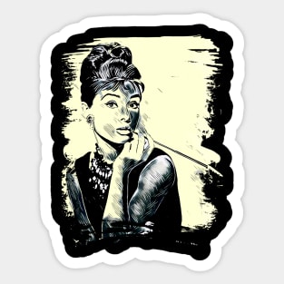 Audrey Hepburn artwork Sticker